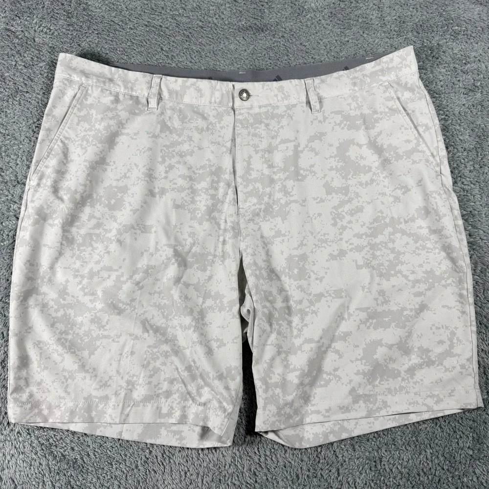 Adidas‎ Golf Shorts Mens 42 Grey Digital Camo Primegreen Performance Athletic